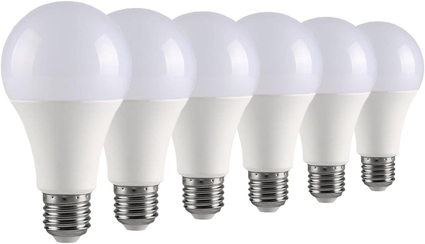 GE A19 LED Light Bulbs Dimmable, 40 Watt Equivalent, E26 Base, 3000K Warm White, 6W 480 Lumens, 120V, LED Lights for Bedroom Living Room, Kitchen and Home Office, 6 Packs, 69118