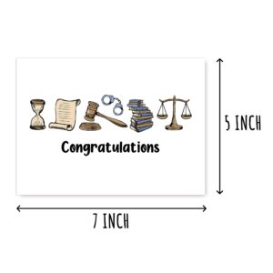 VKNDesigns Congratulations Card - Card For Law Student - New Lawyer Congrats Card - Graduation Greeting Card - Lawyer Congrats Card, White