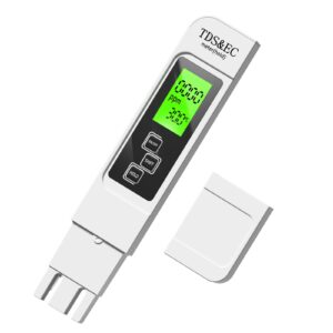 2024 new 4 in 1 tds meter - tds ec & temperature(°c,°f) meter,accurate & reliable digital water testing kits for drinking water, tap, well, swimming pool,hydroponics, aquarium, ro/di system (white)