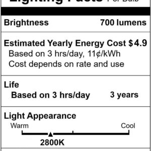 Ivyemons PAR30 Long Neck Halogen 60W 120V - 6 Pack PAR30 Flood Light Bulbs E26 Base, 60W PAR30 Dimmable 2800K Warm White, Long Lasting PAR30 Halogen Bulb for Tracking Light, Recessed Light