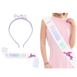 Pre-Strung Its Me Hi I'm The Bride Its Me Banner Garland I Found My Lover Sash Headband Veil Holographic Bachelorette Party Banner Iridescent for Bachelorette Party Decorations Singer Inspired Party Decor