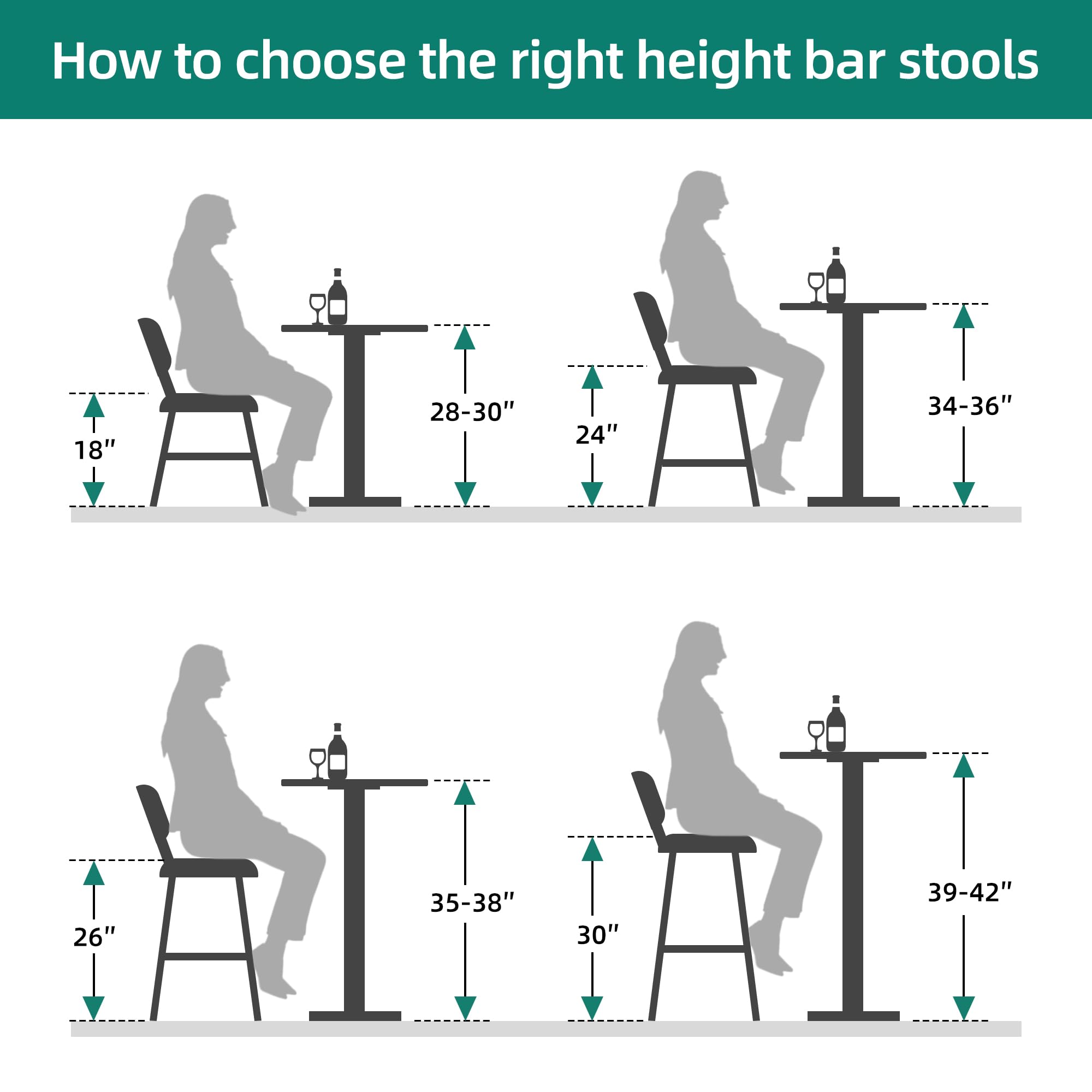 YITAHOME 24 Inches Swivel Bar Stools Set of 2, Counter Height Barstools Platic Wooden Seat with Backrests and Footrest, Industrial Metal Bar Stools for Outdoor Patio Home Kitchen