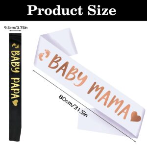 Generic Baby Mama and Baby Papa Sash for Baby Shower，Mom to be Sash and Dad to be sash for Gender Reveal, Boy or Girl,He or She Baby Sex Reveal Decorations,New Mom Daddy Gifts