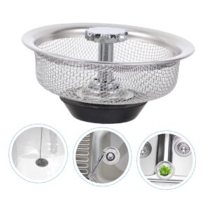 Veemoon 2pcs Filter Over Sink Strainer Stainless Sink Bathtub Drain Strainer Tub Strainer Mesh Sink Drain Strainer Tub Drain Plug Food Strainer Tub Stopper Stainless Steel Pool Floor Drain