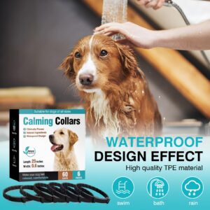 Calming Collar for Dogs 6 Packs Dog Pheromone Collars Relief Anxiety Stress Separation and Bad Behavior Pheromones Calm Lasts 60 Days 25 Inches Size Adjustable Waterproof Fit Small Large Medium Breed