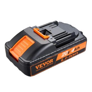 vevor 20v 4.0ah lithium-ion battery - high-capacity replacement battery pack for power tools batteries, compatible with 20v cordless power tools