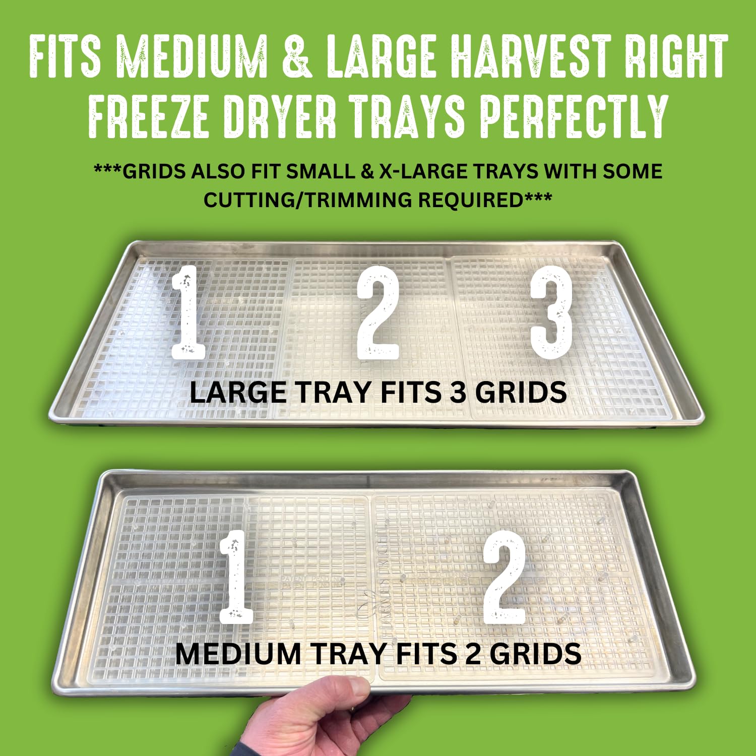 Tray Grids for Harvest Right Freeze Dryer Trays (Set of 10 grids - fits 5 Medium Trays) Freeze Drying Accessories