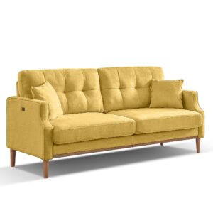 Miscoos Yellow 3-Seater Living Space Sofa with Waterproof Fabric