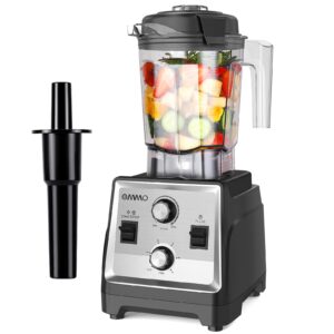 ommo blender 1800pw, professional high speed countertop blender for kitchen with durable stainless steel blades, 68oz bpa free blender for shakes and smoothies, nuts, ice and fruits, dishwasher safe