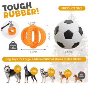 FRLEDM Dog Toys for Aggressive Chewers Indestructible Dog Toys Real Bacon Flavored Nylon Tough Dog Chew Toys for Medium/Large Large Breed Dogs