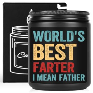 areok funny christmas gifts for dad from son daughter kids - worlds best dad gifts for fathers day candle, step dad birthday gift ideas for dad presents, dad fart candle for dad, sandalwood candle