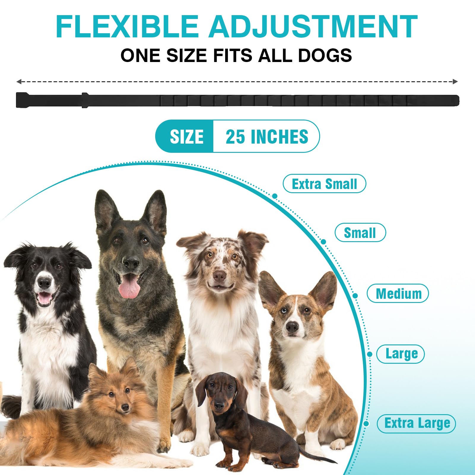 Calming Collar for Dogs 6 Packs Dog Pheromone Collars Relief Anxiety Stress Separation and Bad Behavior Pheromones Calm Lasts 60 Days 25 Inches Size Adjustable Waterproof Fit Small Large Medium Breed