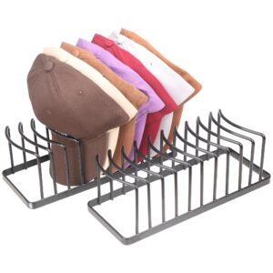 yiseyruo hat organizer for baseball caps - space saving hat stand hold 20 caps - premium metal hat rack for baseball caps display & organizer neat and orderly - hat organizer for closet