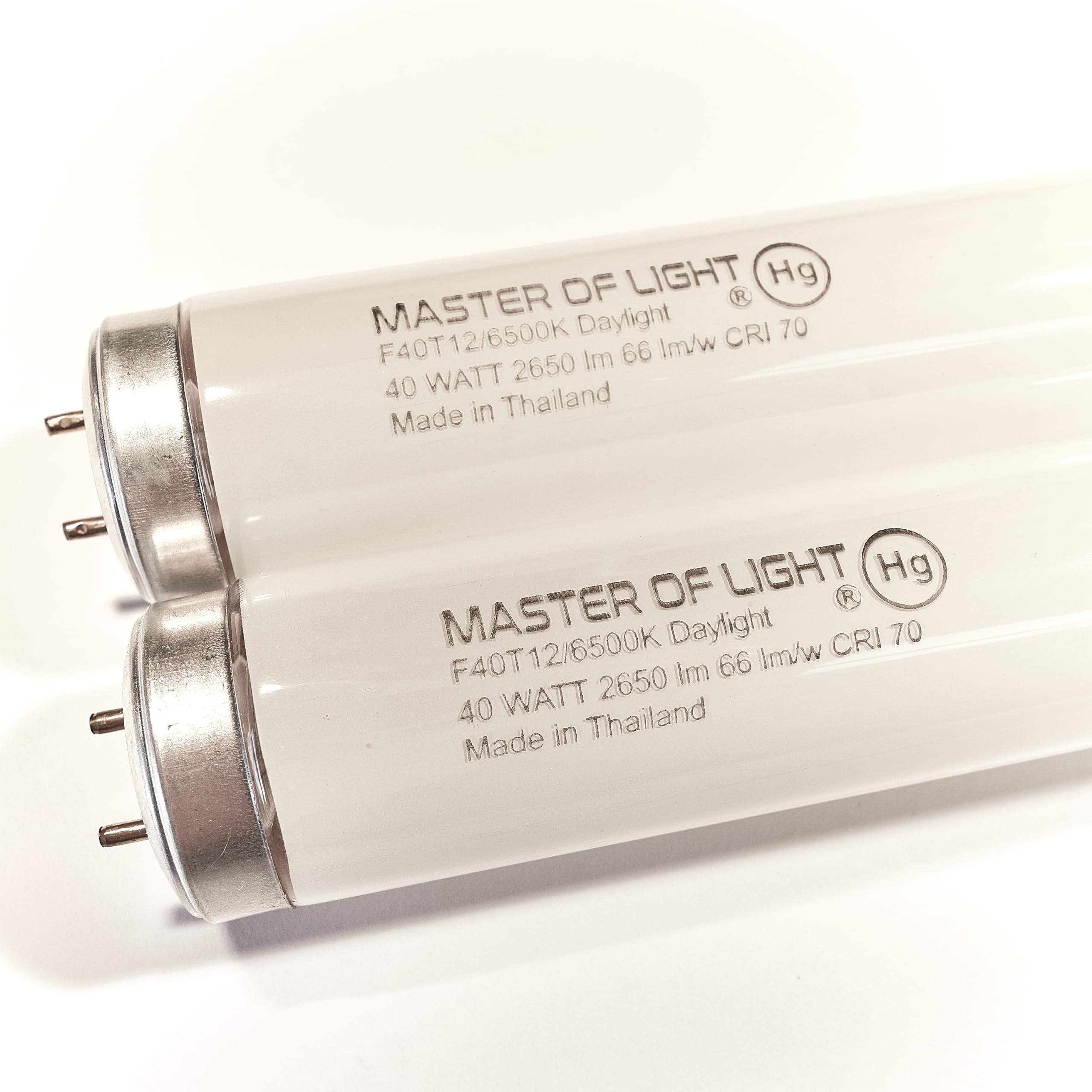 F40/D Daylight (2 Pack) 4 Foot 40 Watt T12 Fluorescent Tube Light Bulb 40W F40T12 Daylight Deluxe 6500K Replaces F40DX F40T12/865/ECO F40SP65/ECO F40DX/ALTO F40/LR/ECO/2P F40T12/DX (2)