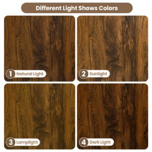 LXCREAT Wood Grain Contact Paper Wood Wallpaper Peel and Stick 15.7" x 118" Dark Brown Faux Wood Look Wall Paper Rustic Removable Self-Adhesive Decorative for Cabinet Countertop