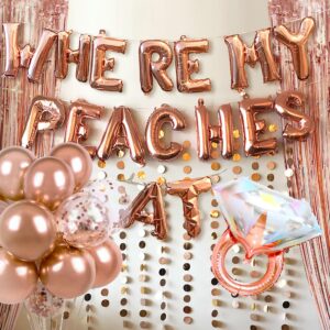 JeVenis Funny Bachelorette Party Decorations Bridal Shower Decorations Peaches Party Decorations Peach Bridal Shower Balloons