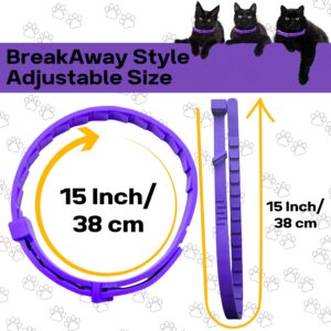 Confetti Sky Calming Collar for Cats [4 Pack] for All Cats Size and Breed | Adjustable & Breakaway Design | Cat Pheromone Collar for Stress and Anxiety Relief | Lasts up to 30 Days