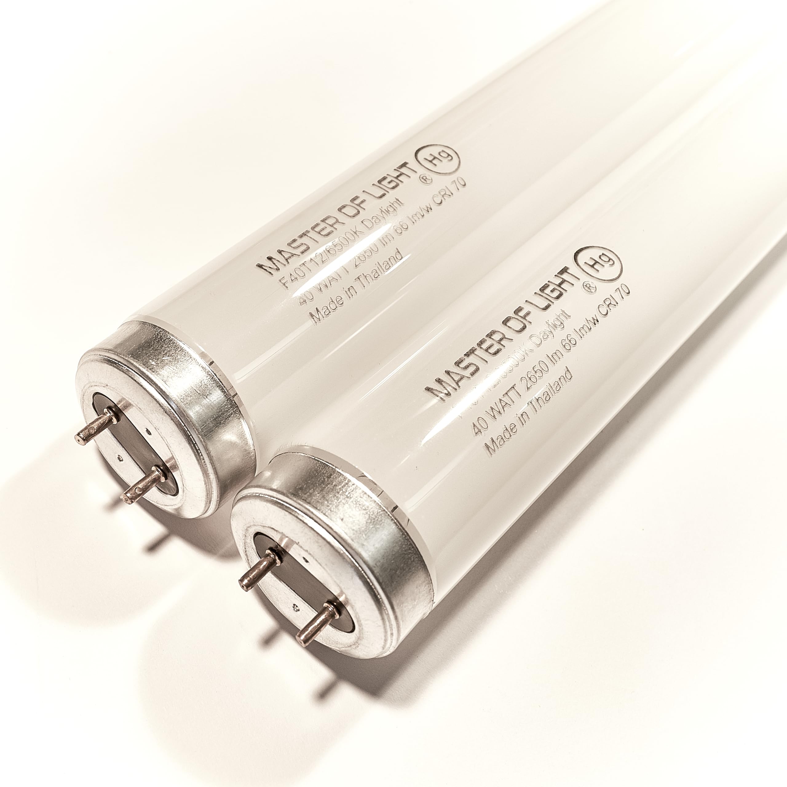 F40/D Daylight (2 Pack) 4 Foot 40 Watt T12 Fluorescent Tube Light Bulb 40W F40T12 Daylight Deluxe 6500K Replaces F40DX F40T12/865/ECO F40SP65/ECO F40DX/ALTO F40/LR/ECO/2P F40T12/DX (2)