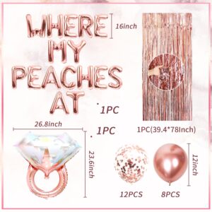 JeVenis Funny Bachelorette Party Decorations Bridal Shower Decorations Peaches Party Decorations Peach Bridal Shower Balloons