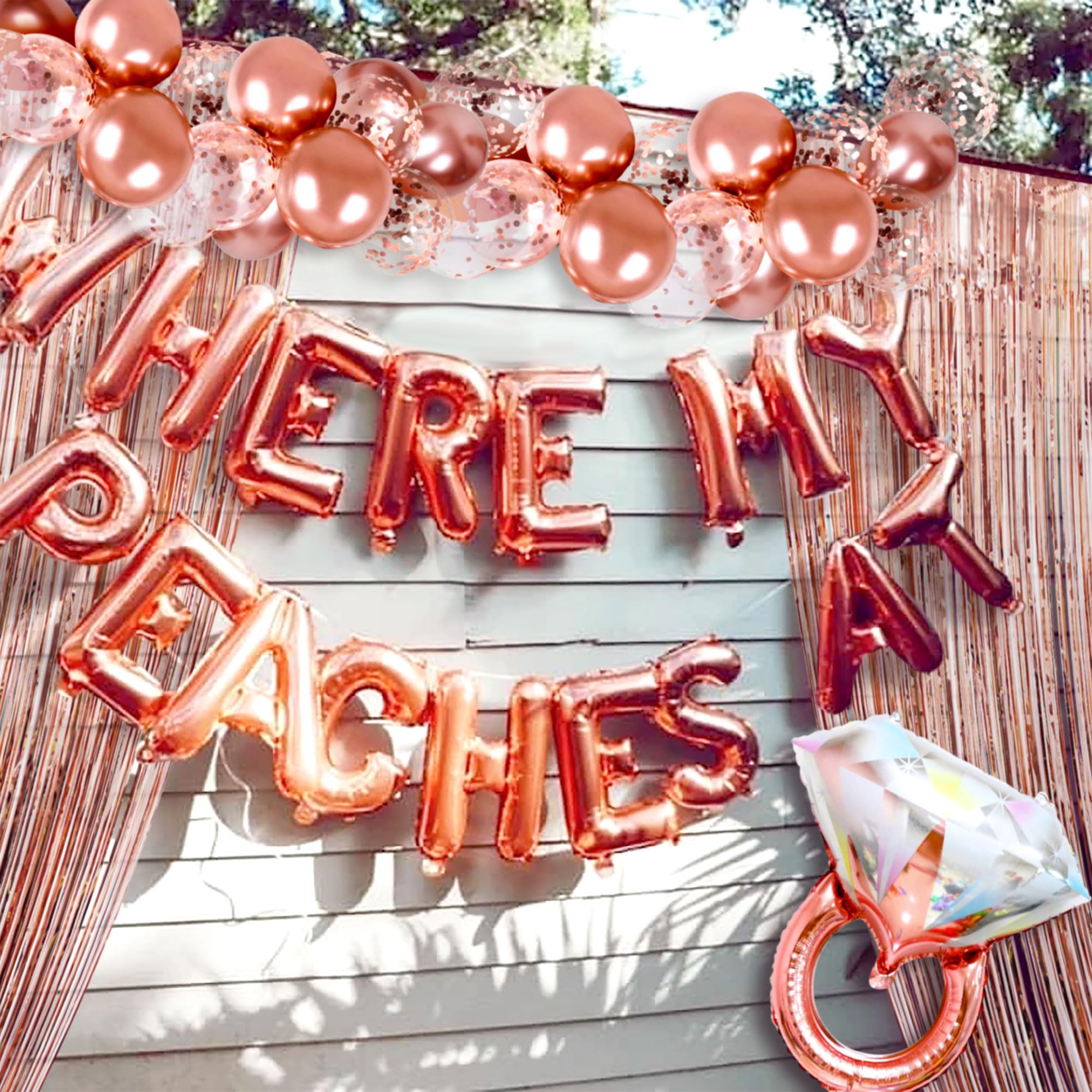 JeVenis Funny Bachelorette Party Decorations Bridal Shower Decorations Peaches Party Decorations Peach Bridal Shower Balloons