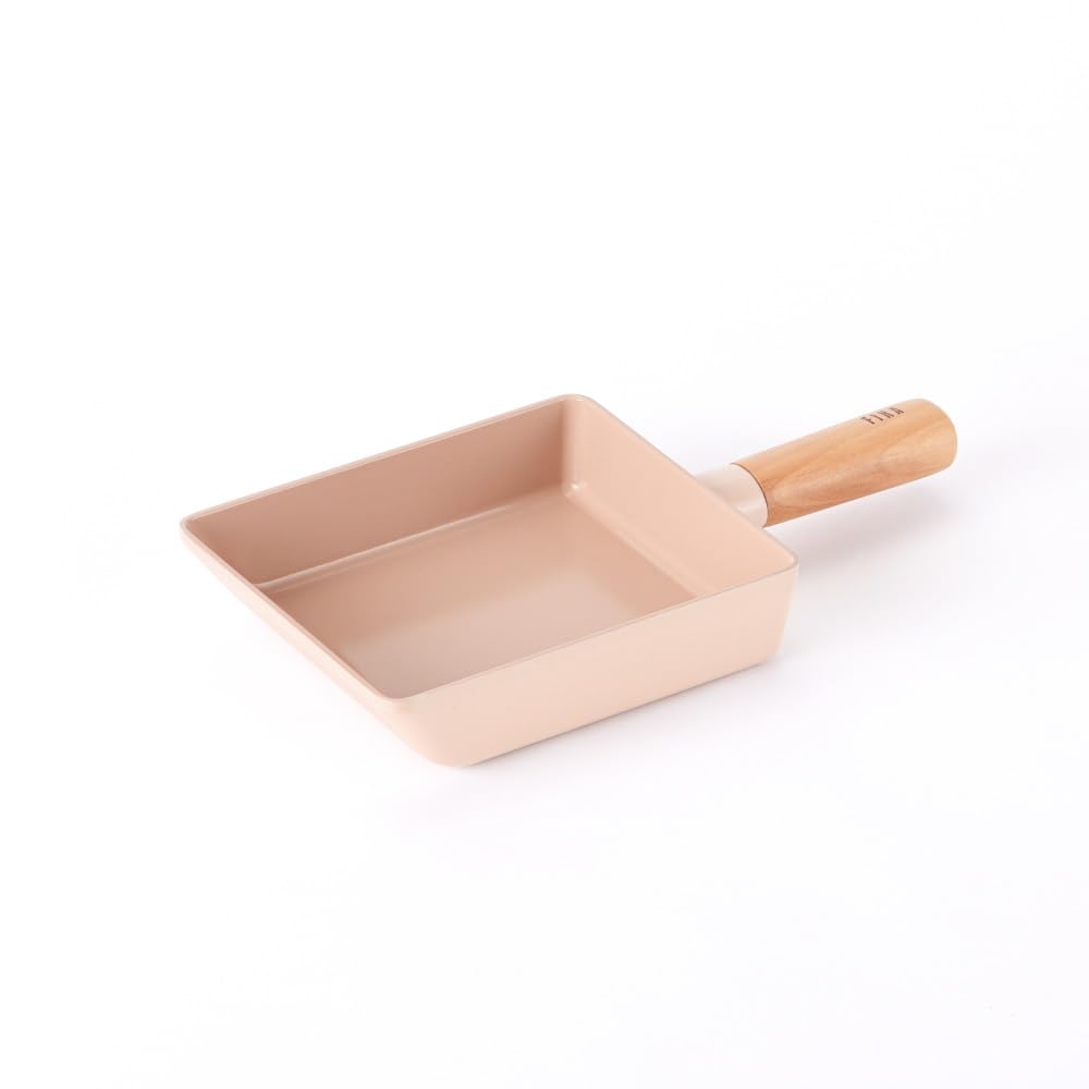 Neoflam FIKA 6inch 15cm Mini Peach IH Square Egg Pan, Full Induction Heating