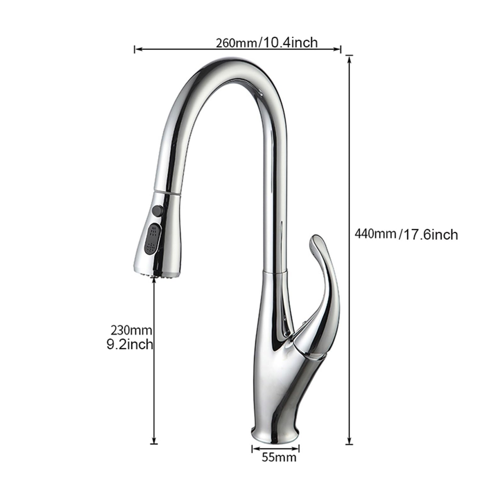 KXFXQTOT Three Colors Pull Out Sensor Kitchen Faucet Black Sensitive Touch Control Faucet Mixer for Kitchen Touch Kitchen Mixer Tap (Color : Gold B)