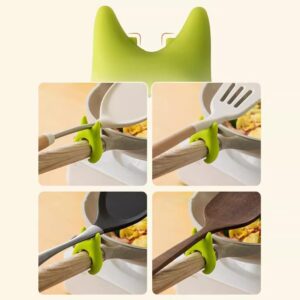 10Pcs Silicone Pot Clip Spoon Rest Silicone Assist Hot Handle Holder Kitchen Spoon Holder Steam Releaser for Pot Cooking Utensils Spoon Rest Kitchen Accessories Tools