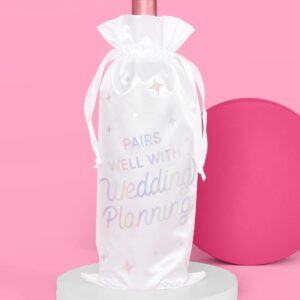 xo, Fetti Bride to Be Gift Wedding Planning Wine Bag | Engagement Party Gift, Bridal Shower Goodie Bag, Bachelorette Party Favor, Bride to Be Decoration, Wedding Drink Holder