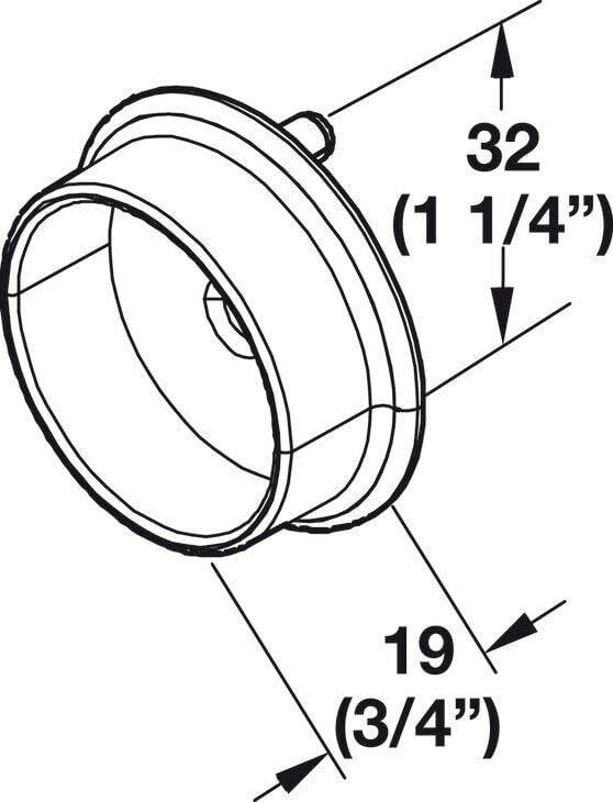 Premium 1 5/16 Inch Diameter Round Wardrobe Tube Closet Rod with End Supports (Chrome, 24" Wide Space)