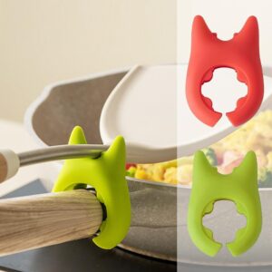 10Pcs Silicone Pot Clip Spoon Rest Silicone Assist Hot Handle Holder Kitchen Spoon Holder Steam Releaser for Pot Cooking Utensils Spoon Rest Kitchen Accessories Tools