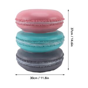 TOPINCN Cute Macaron Biscuits Shaped Shoe Change Stool Fun Food Stool for Kids Foot Rest Stool for Living Room Bedroom Home Decoration