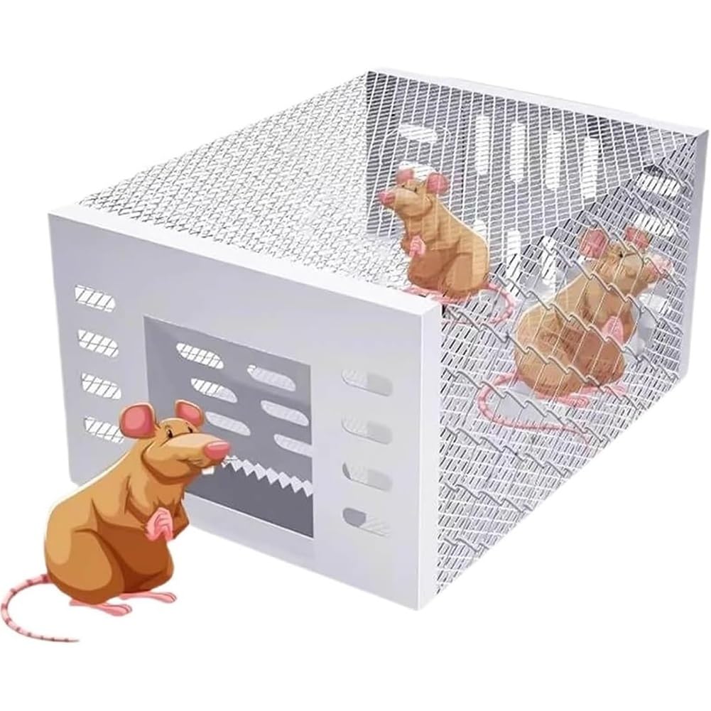 BVFNPA Automatic Continuous Cycle Mouse Trap, Automatic Household Mousetrap, Automatic Mouse Trap, Mousetraps for Mice, Reusable Rat Trap