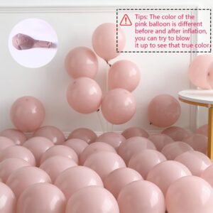 Boho Dusty Pink Balloon Arch Garland Kit 135Pcs Neutral Pink White Sand Ivory Nude Balloons for Girls Baby Shower Birthday Wedding Gender Reveal Party Decorations