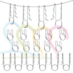 wawacomp 20pcs clothesline windproof clips/clothespins/stainless steel fixed snaps/metal clothespins, clothesline accessories for drying clothes to prevent them from gathering.(small+large)