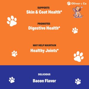 Collagen for Dogs - Dog Collagen - Liquid Collagen for Dogs - Itch Relief for Dogs - Dog Liquid Collagen - Liquid Collagen Dogs - Collagen Supplement for Dogs - Collagen Dogs - 1 fl oz - Bacon Flavor