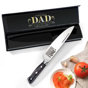 Cool Christmas Gifts for Dad from Son Daughter, Birthday Gifts for Bunous Steped Dad New Dad Daddy Christmas Father's Day Ideas Gift for Dad Christmas Day Best Dad Ever Gifts Kitchen Chef Knife Gift