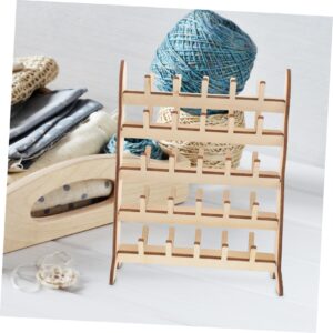 IWOWHERO Spool Stand Show Rack Dreadlock Accessories Embroidery Thread Organizer Embroidery Thread Holder Spool Storage Stand Storage Stand for Spool Thread Storage Household Wooden Thread