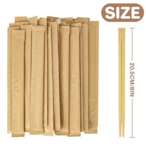 MAQIHAN 40 Pairs Wooden Chopsticks Disposable - Bamboo Chopsticks Chinese Food Japanese Sushi Korea Ramen Asian Cooking Hibachi Party Paper Packaging Individually Packaged Restaurant Business