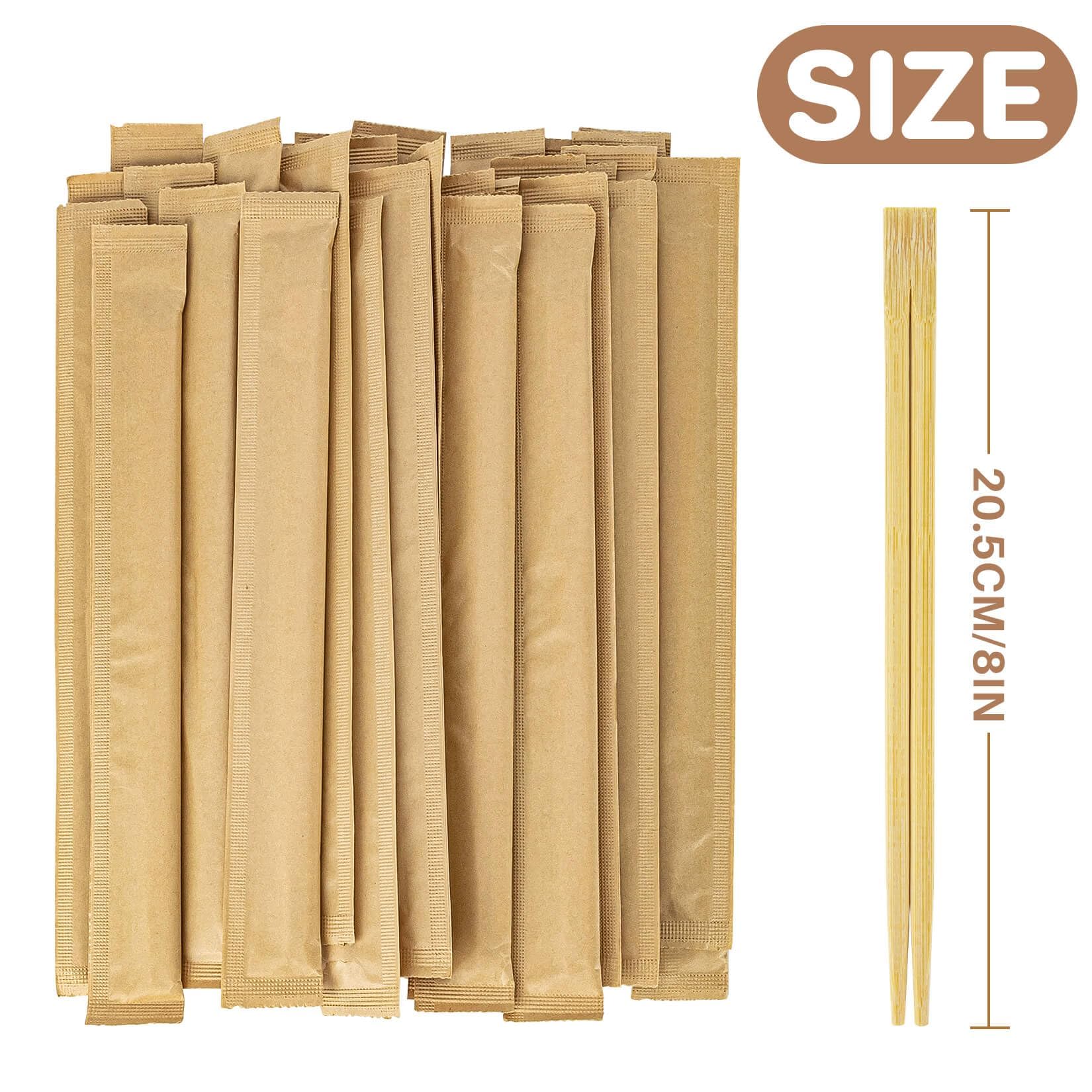 MAQIHAN 40 Pairs Wooden Chopsticks Disposable - Bamboo Chopsticks Chinese Food Japanese Sushi Korea Ramen Asian Cooking Hibachi Party Paper Packaging Individually Packaged Restaurant Business