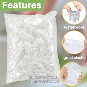 MAQIHAN 100 Bowl Covers Bread Proofing - Large Plastic Wrap for Food Sourdough Bread Baking Bread Rising Elastic Reusable Plate Covers Outdoor Food Fresh Keeping Bags Shower Cap Hair Deep Conditioning