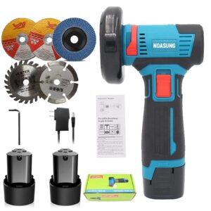 brushless angle grinder, 16.8v battery cordless angle grinder mini portable electric polishing cutting tool with 2 batteries,5 discs, best for metal, wood, thin steel, pipe, plastic and more