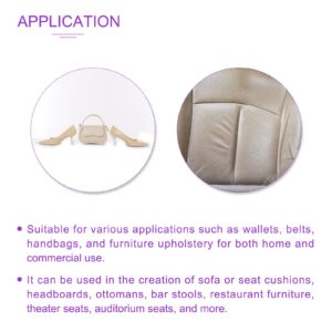 DMiotech 1 Pack 14 Inch x 53 Inch Faux Leather Sheet Furniture Cover Soft Grain White-1 PU Leather Roll for Handmade DIY Craft Projects