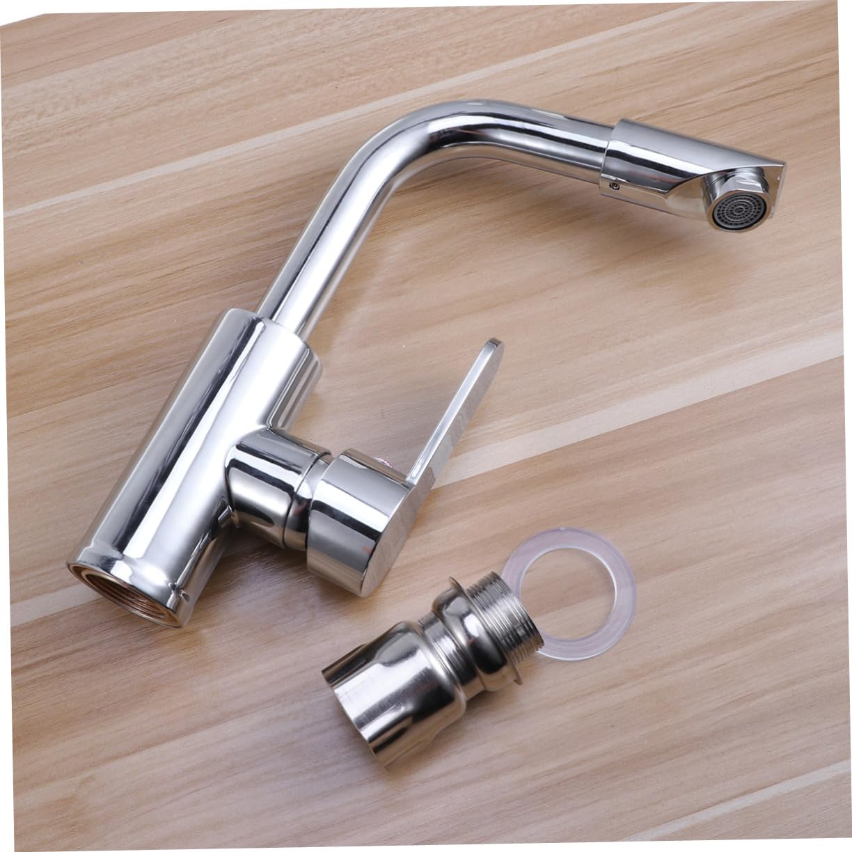 DOITOOL Water Faucet Vanity Faucet Kitchen Faucet Water Tap Bath Basin Mixer Tap Rotate Faucet Utility Sink Faucet Pull Down Kitchen Faucet to Rotate Bathroom Cabinet Household