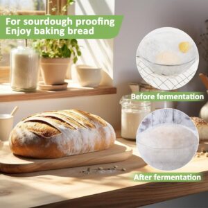 MAQIHAN 100 Bowl Covers Bread Proofing - Large Plastic Wrap for Food Sourdough Bread Baking Bread Rising Elastic Reusable Plate Covers Outdoor Food Fresh Keeping Bags Shower Cap Hair Deep Conditioning