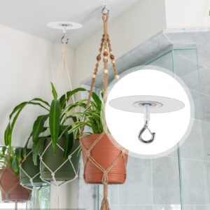 Generic 1 Pcs Adhesive Ceiling Hook - Weight-Bearing Stick-On Ceiling Hook, Sticky Ceiling Hook | Drill Free Hanging Ceiling Hook with Safety Clasp, Water Resistant Hooks for Ceiling Plants Chimes