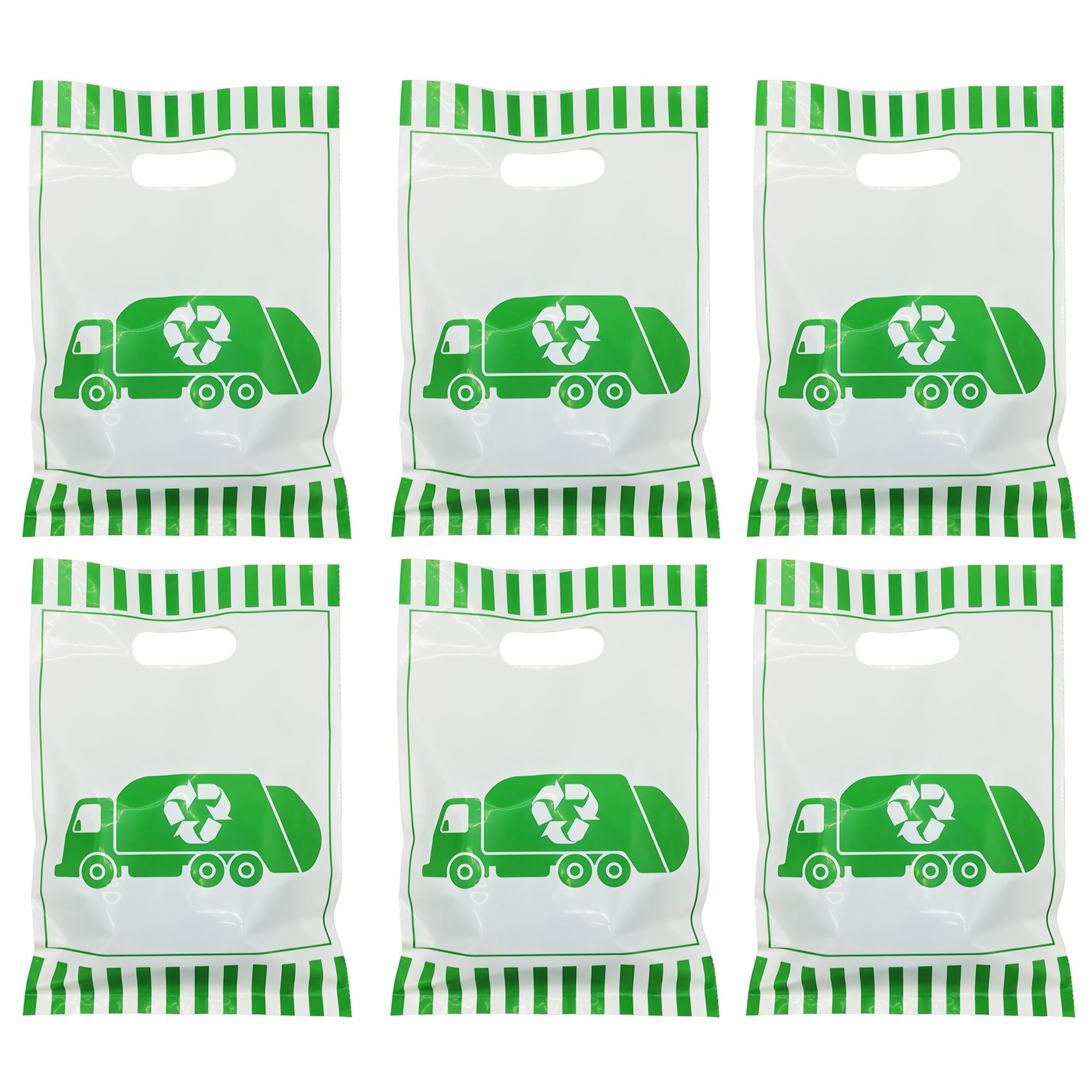 ATSMOICY 50 Garbage Truck Party Favors Goodie Bags, Rubbish Truck Themed Baby Shower Birthday Waste Management Recycling Party Supplies Decorations Favors Candy Bag