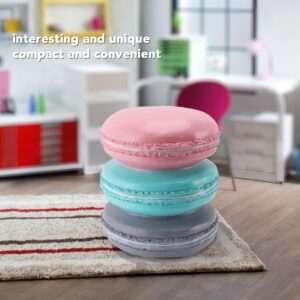 TOPINCN Cute Macaron Biscuits Shaped Shoe Change Stool Fun Food Stool for Kids Foot Rest Stool for Living Room Bedroom Home Decoration