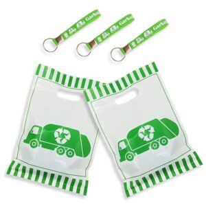 ATSMOICY 50 Garbage Truck Party Favors Goodie Bags, Rubbish Truck Themed Baby Shower Birthday Waste Management Recycling Party Supplies Decorations Favors Candy Bag