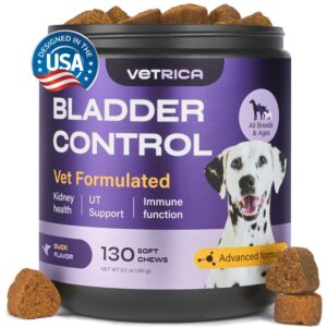 dog uti treatment - bladder control cranberry chews - dog cranberry supplement for urinary tract, bladder & kidney health - cranberry d-mannose soft treats for dog incontinence - healthy bladder