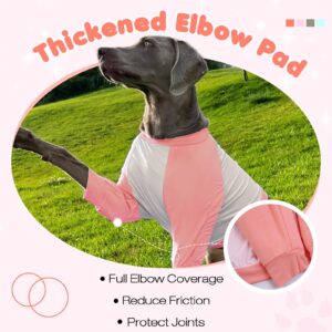 IECOii Dog Shirt,Dog Summer Shirt for Large Dogs,Breathable Dog Summer T Shirt for Dogs Shirts Boy Girl,Cool Dog Shirt with Sleeve to Stop Licking,Dog Elbow Brace Protector Shirt for Surgery Recovery